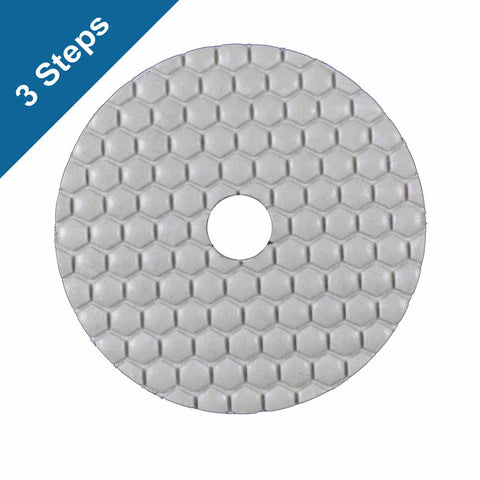 Convex Diamond Polishing Pads 4 inch for Stone and Concrete (7 Grits)