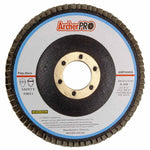 Abrasive Flap Discs for Metal Sanding 4-1/2" x 7/8" (Flat, 4 Grits, Box of 100)