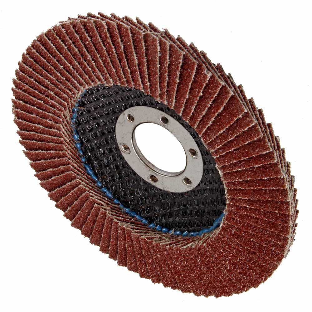 Abrasive Flap Discs for Metal Sanding 4-1/2 x 7/8 (Flat, 4 Grits)