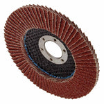 Abrasive Flap Discs for Metal Sanding 4-1/2" x 7/8" (Flat, 4 Grits, Box of 100)