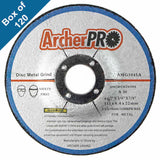 Abrasive Grinding Wheels for Metal (Depressed) 4-1/2" x 1/4" x 7/8" (Box of 120)