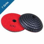 Archer PRO Convex Diamond Polishing Pads 4 inch for Stone and Concrete (7 Grits)