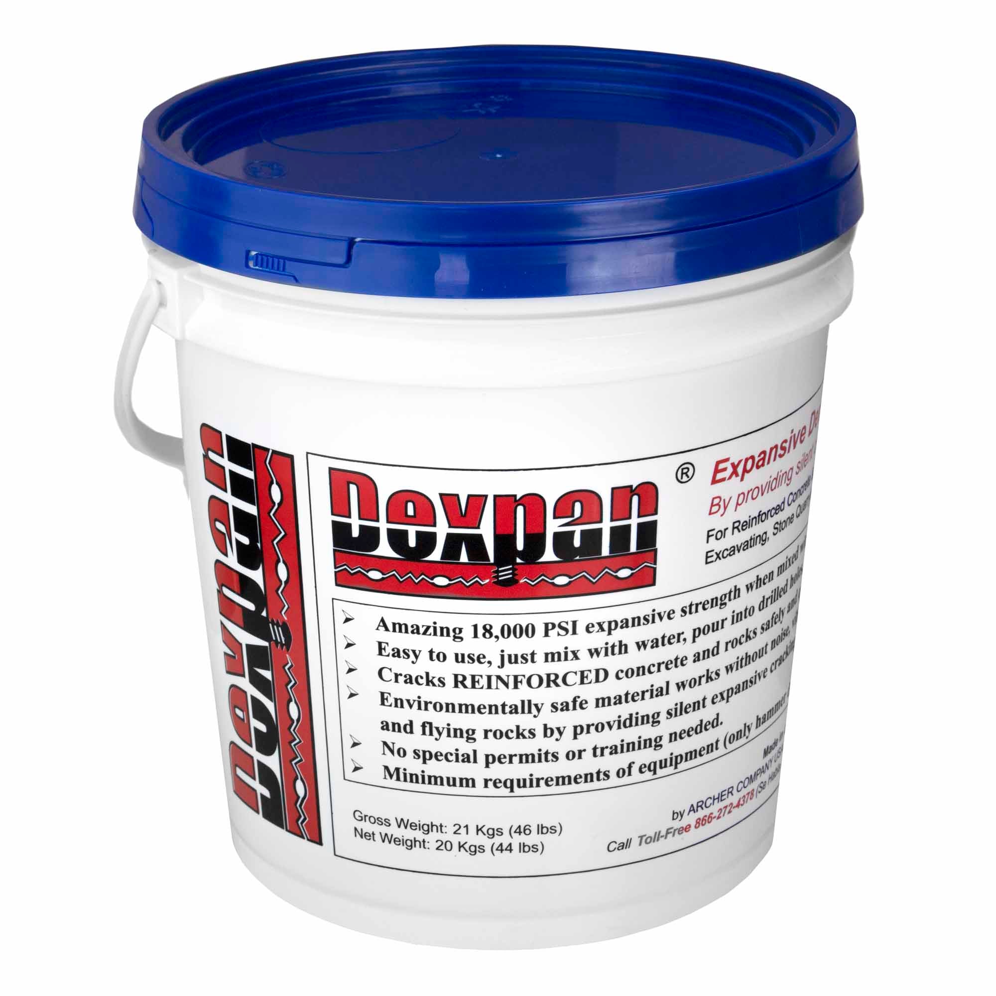 Dexpan Expansive Demolition Grout 44 lb. bucket for Rock