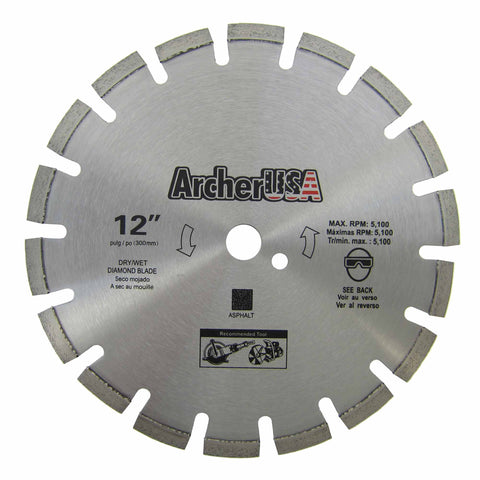 Diamond Saw Blade 12 inch for Fast Asphalt Cutting | Archer USA Pro